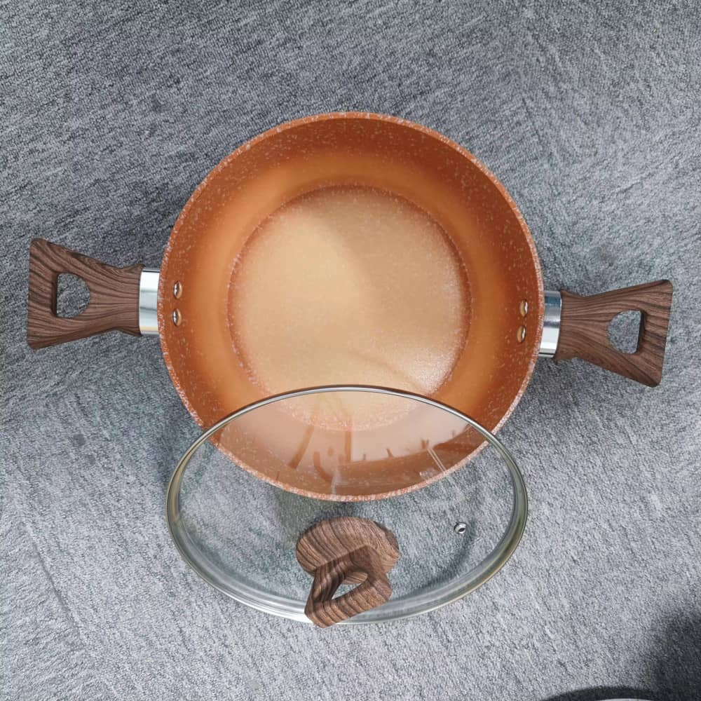 ته دیگ ریخته گری نچسب القایی غیر سمی قابلمه قابلمه پخت و پز با لمس نرم