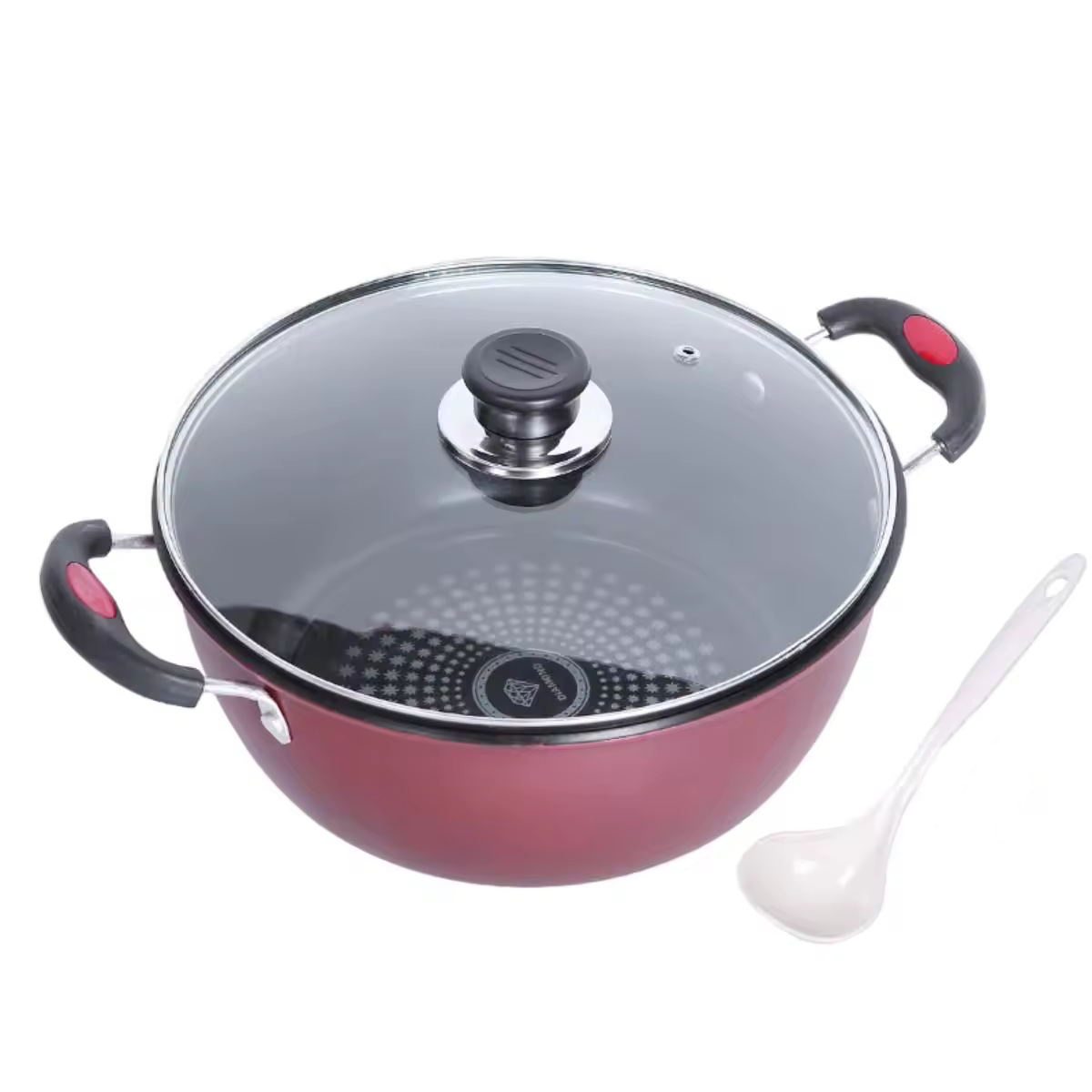 قابلمه سوپ خوری سرامیکی دو گوش روکش بهداشتی نچسب قابلمه پخت و پز