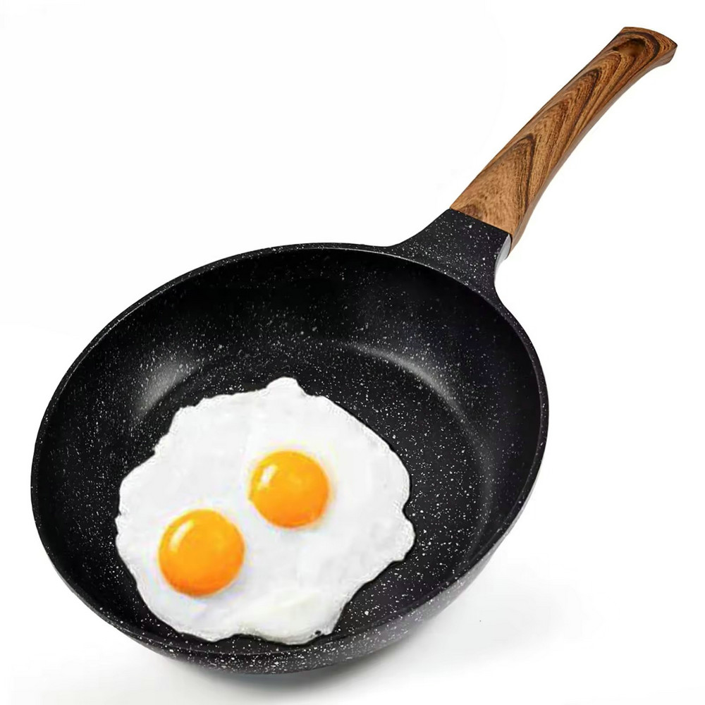 تابه املت ماهی تابه ای تخم مرغی با آرم سفارشی آلیاژ آلومینیوم القایی سرخ شده